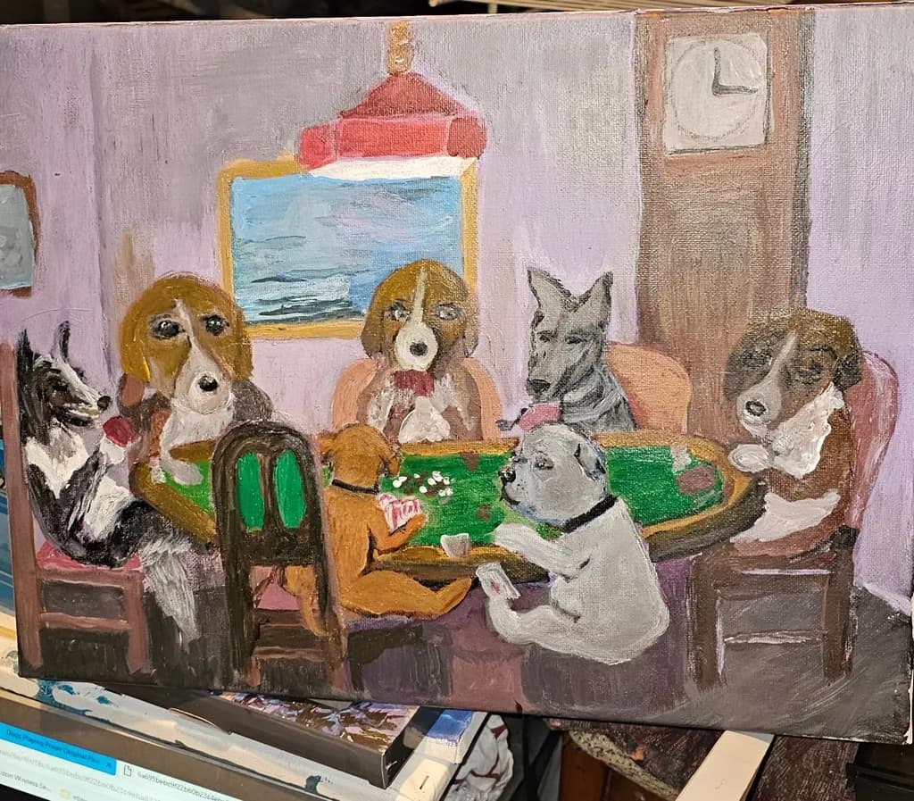 Dogs at the Poker Table