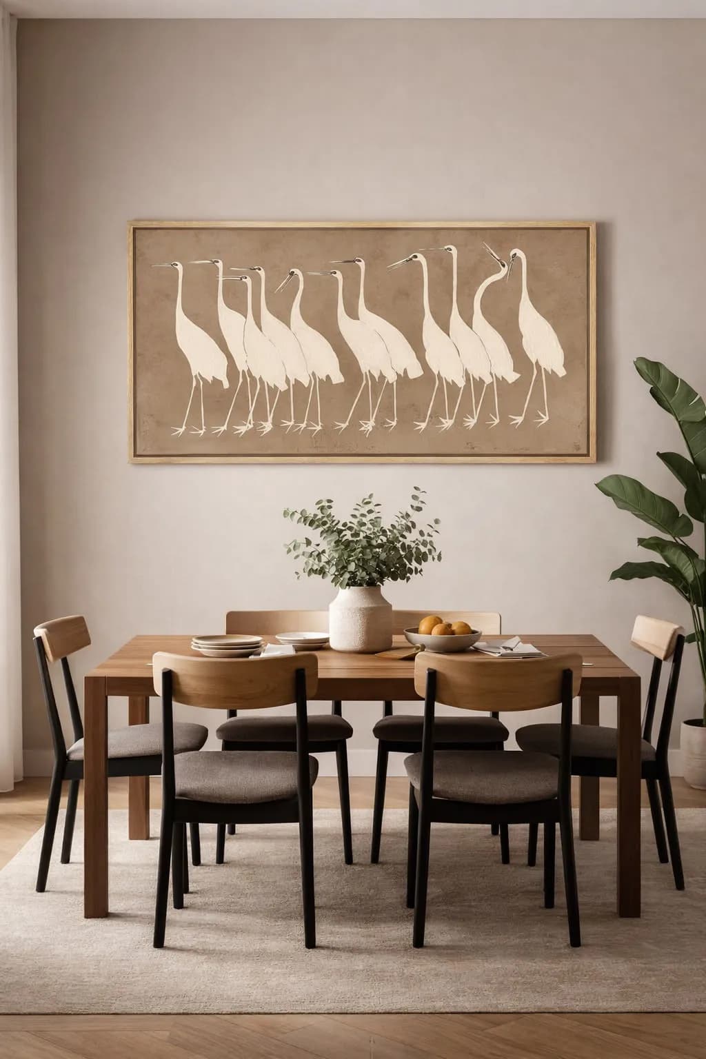 Line of Cranes