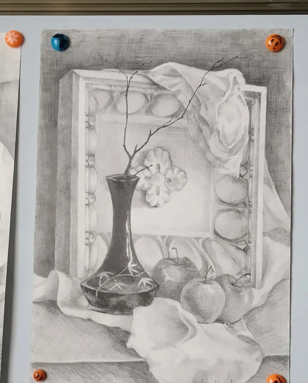 Still Life with Vase and Fruit