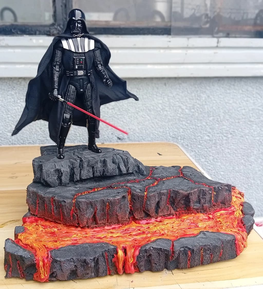 Darth Vader on Volcano Lava