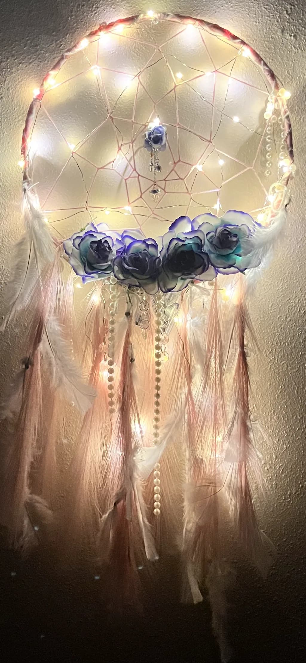 Luminous Floral Dreamcatcher