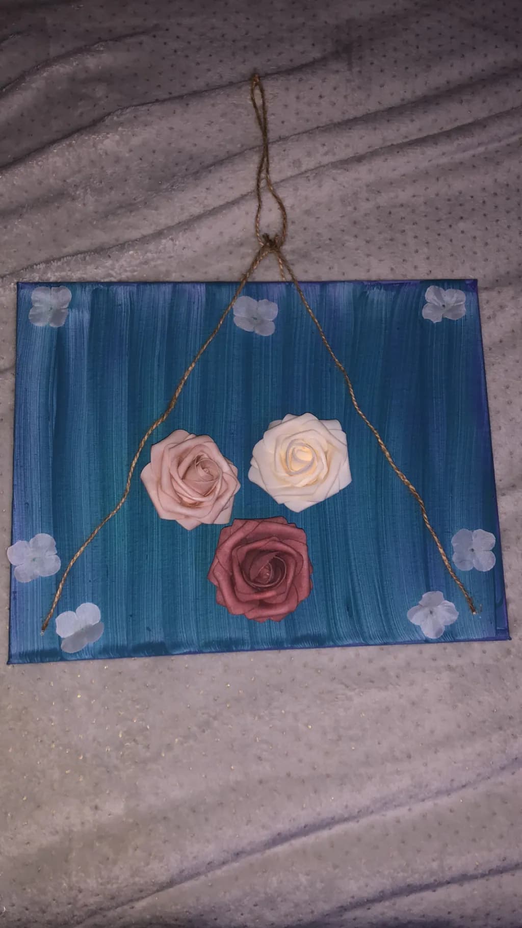 Triad Roses on Blue