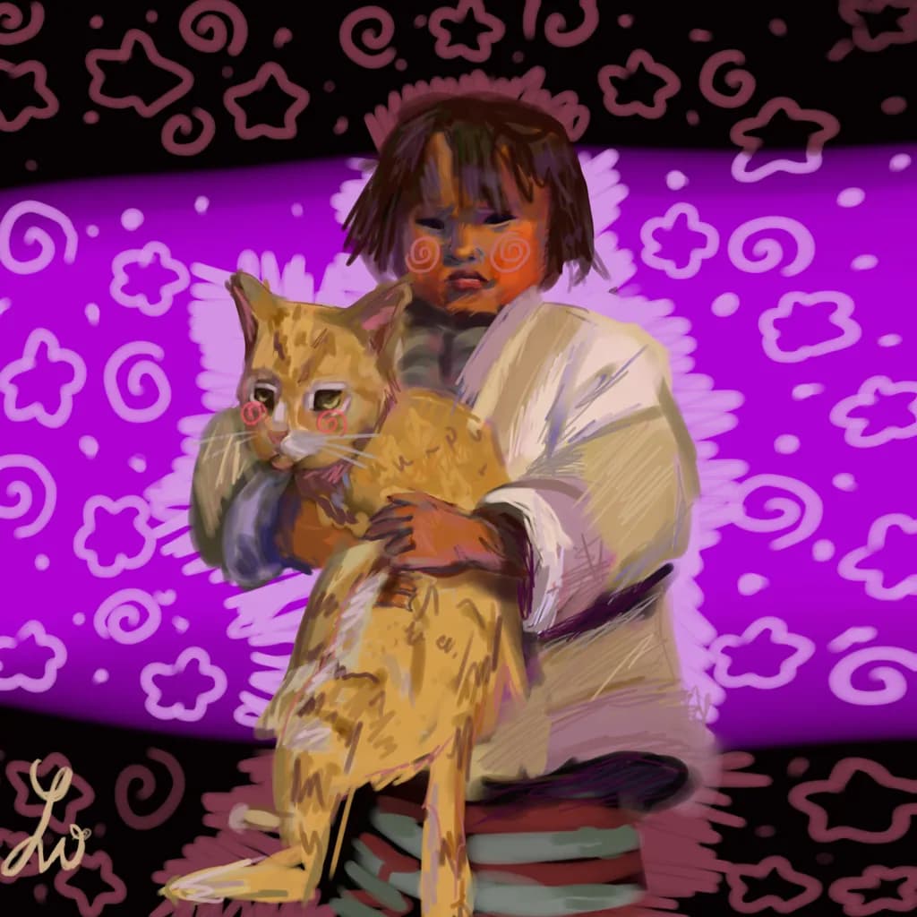 Child and Cat Dreams