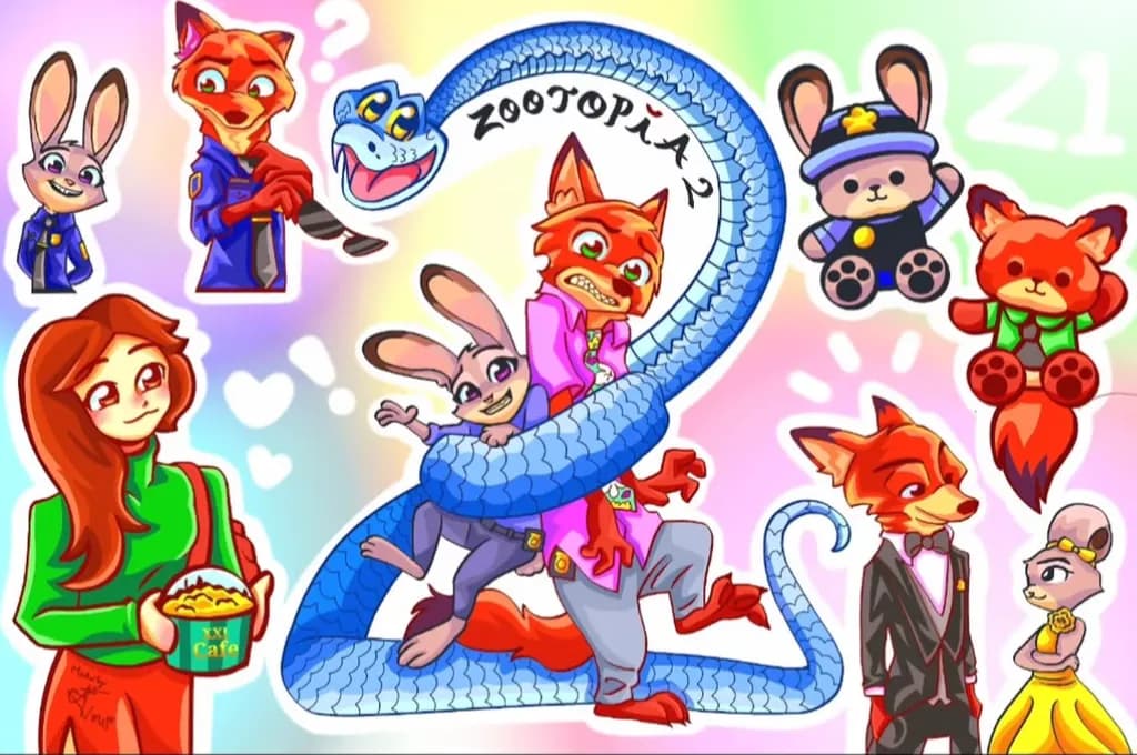 Zootopia 2 Characters Collage