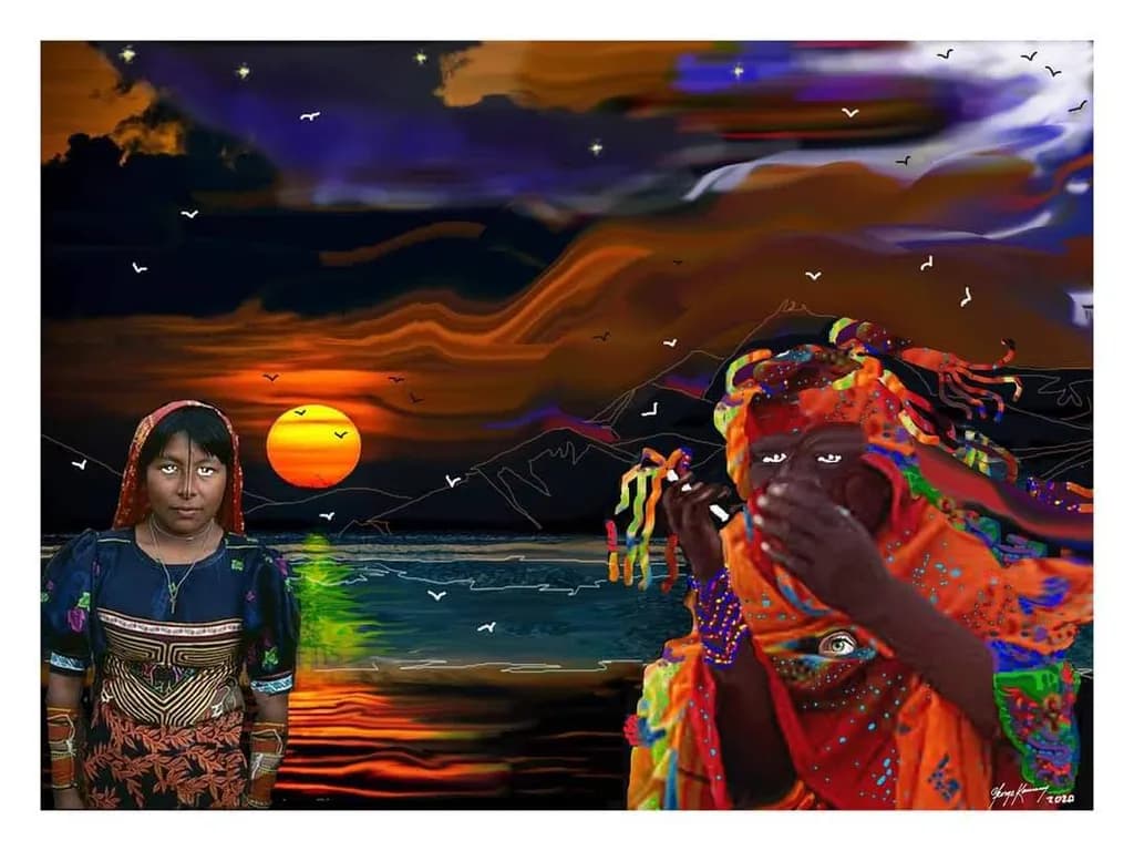 Sunset Water Portrait