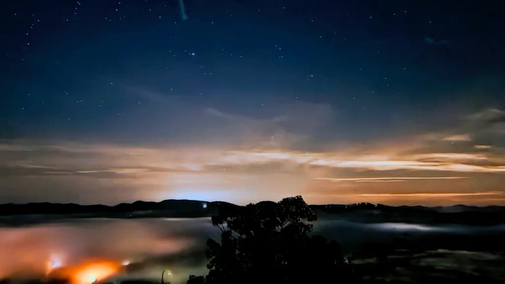 Nightfall Over Hills