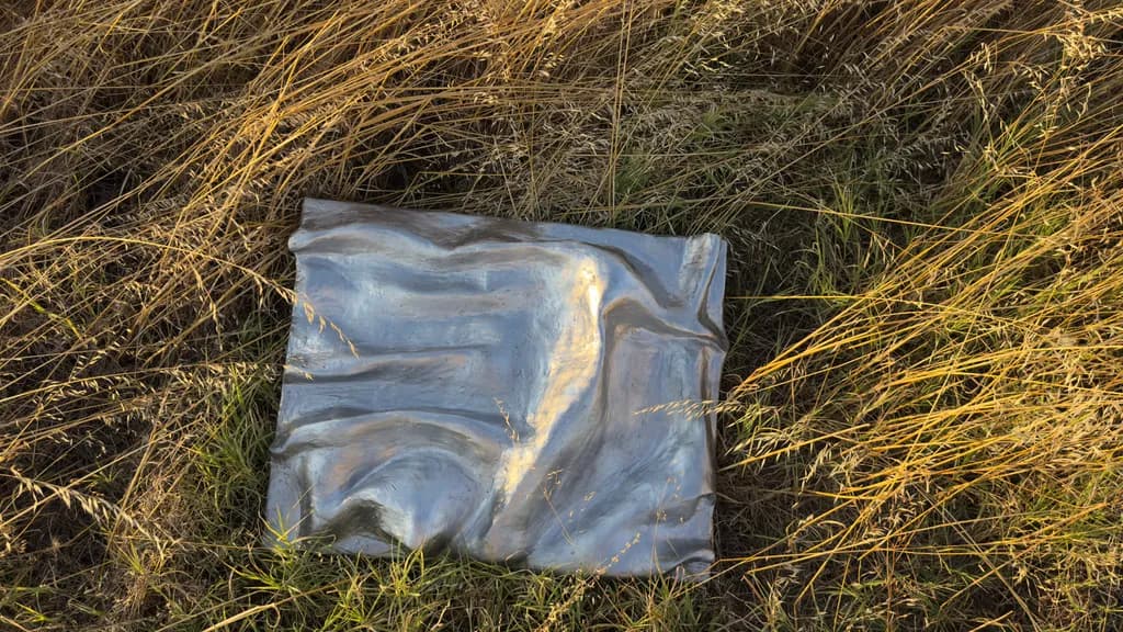 Metallic Grass Fold