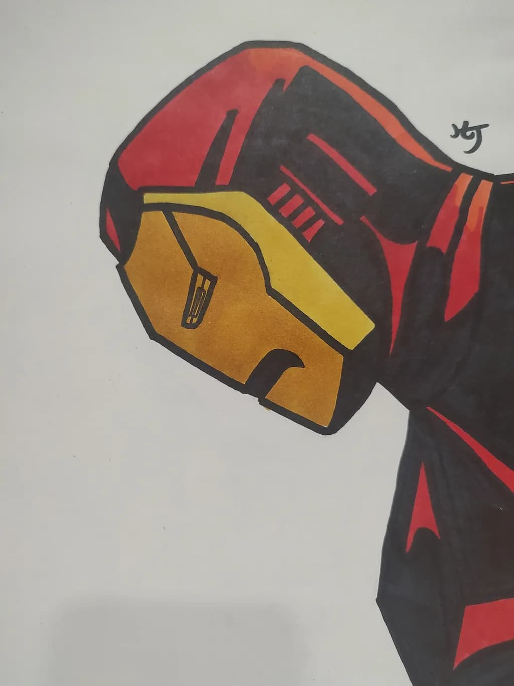 Red Helmet Profile