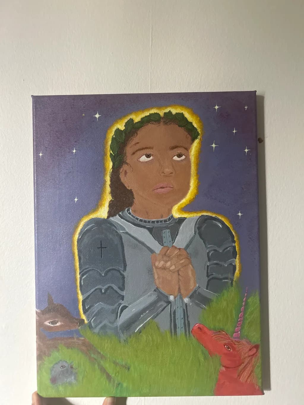 Knight Prayer with Unicorn