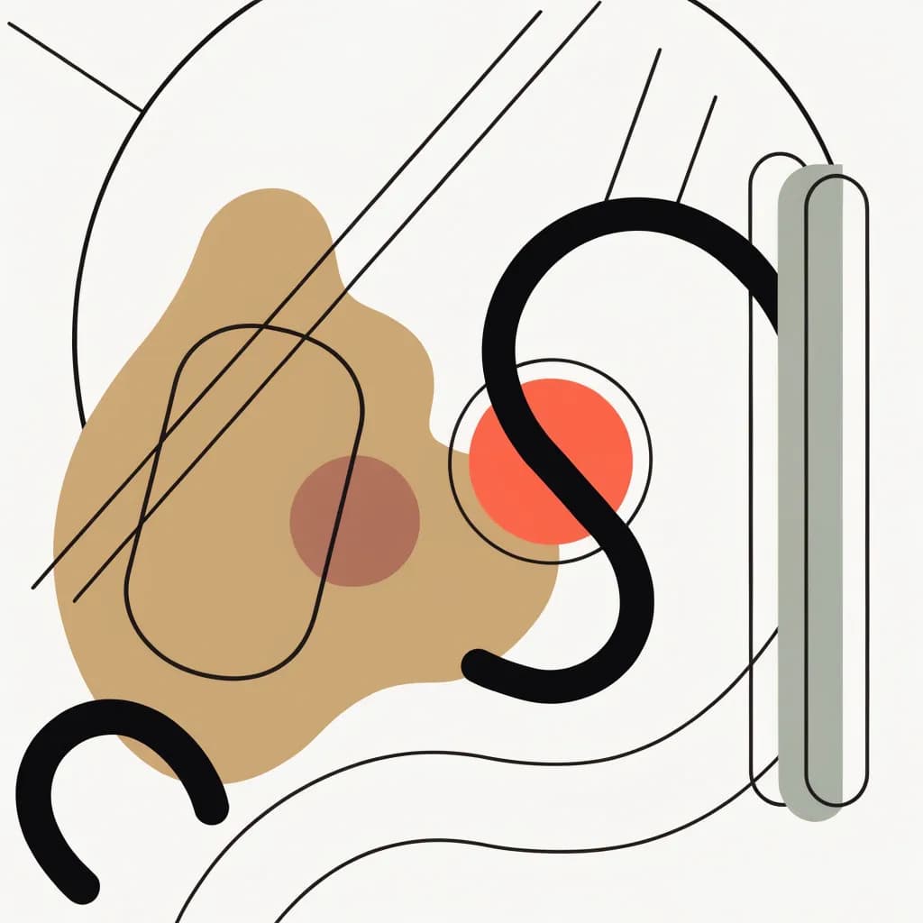 Minimal Line Art Abstract