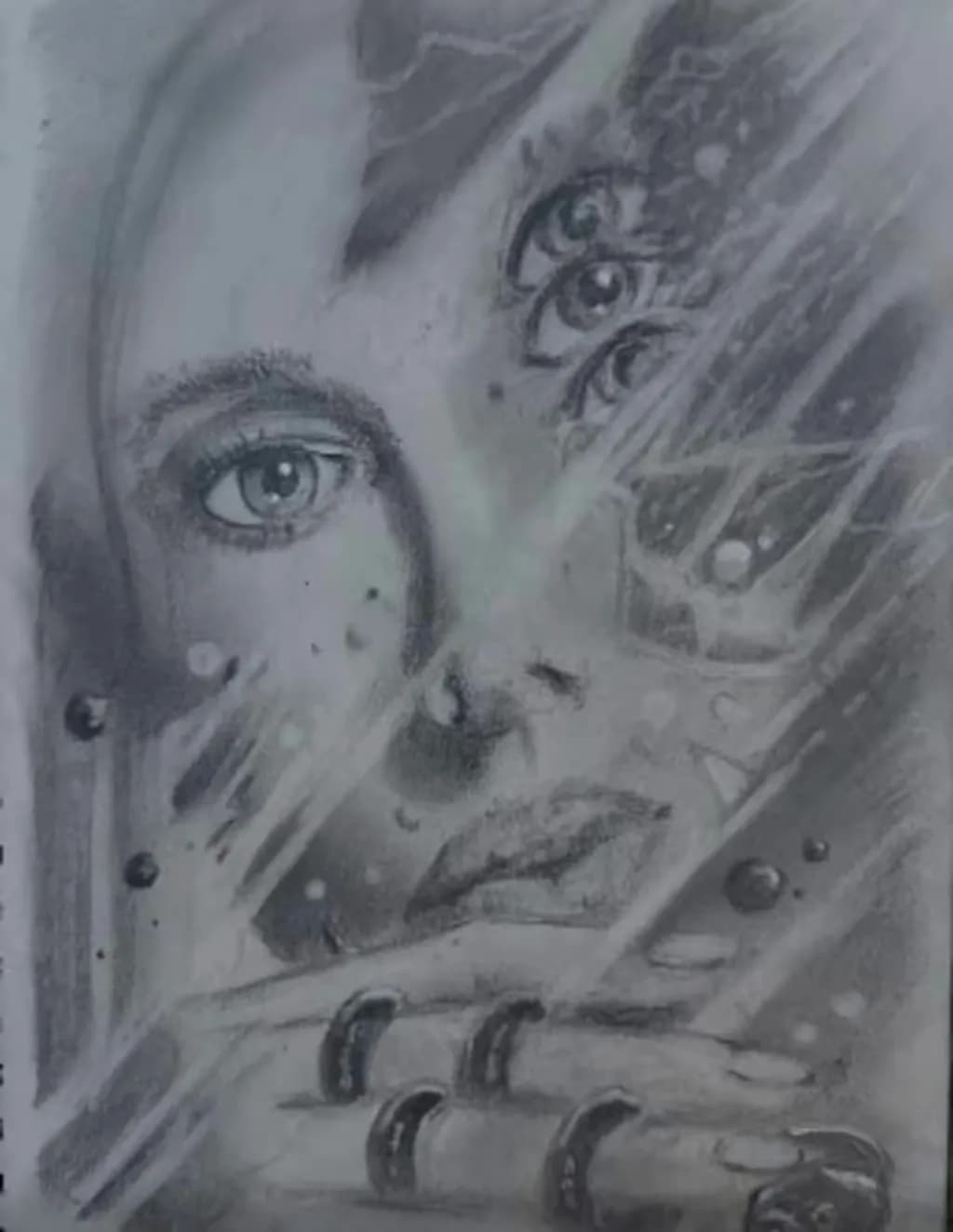 Surreal Portrait with Eyes