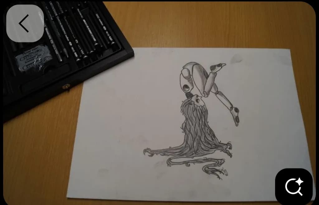 Robot with Flowing Hair