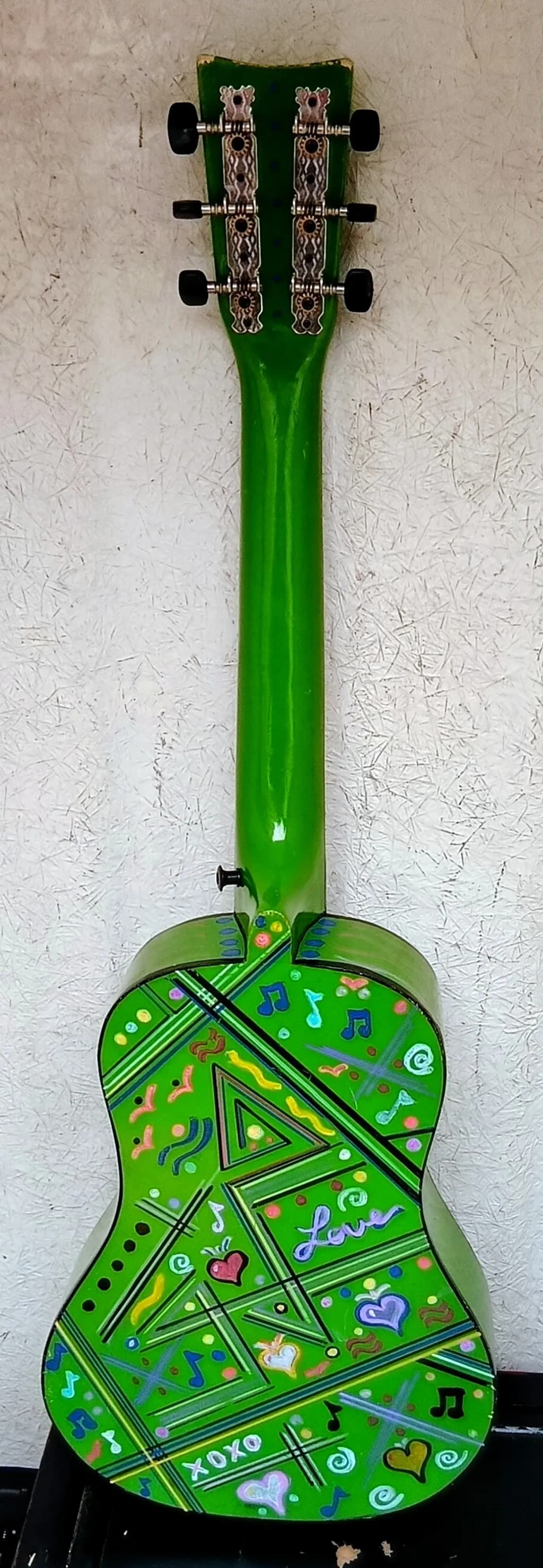 Painted Green Guitar