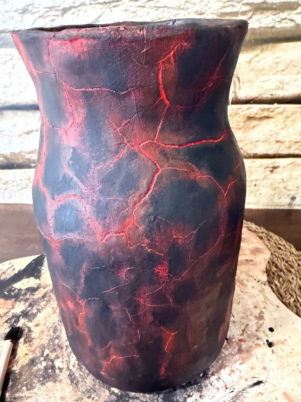 Cracked Lava Vase