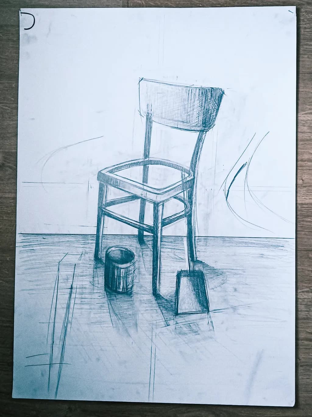 Chair and Bucket Sketch