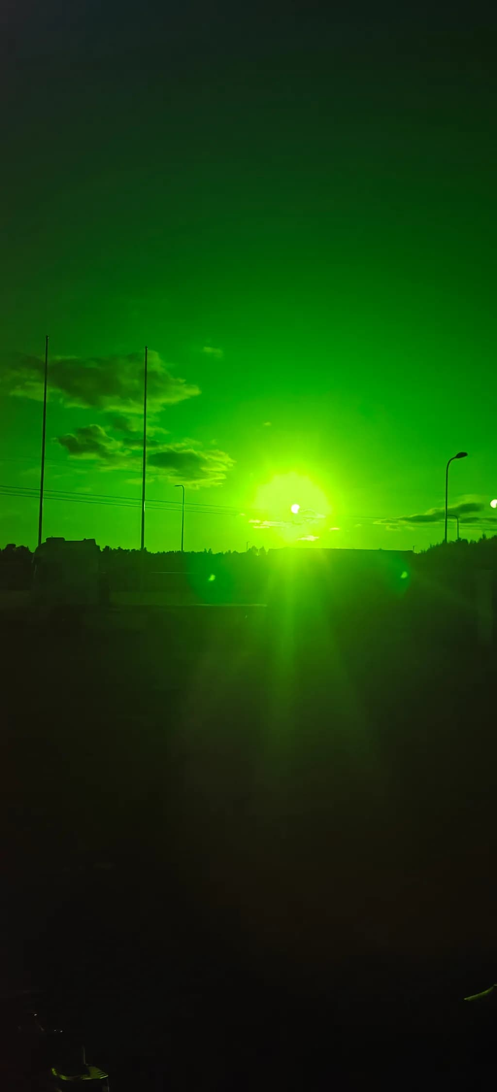 Green Horizon Sunset