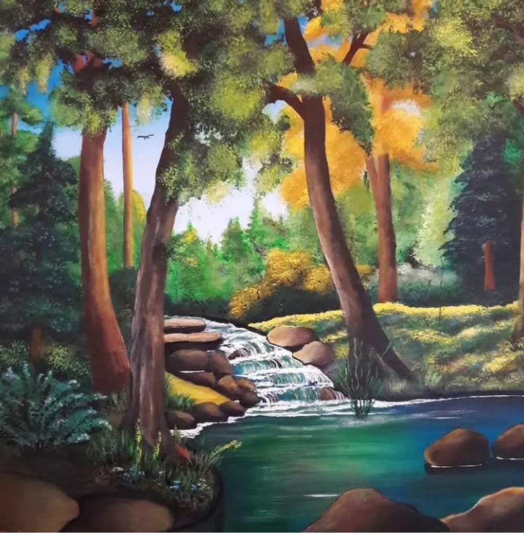 Forest Stream Cascade