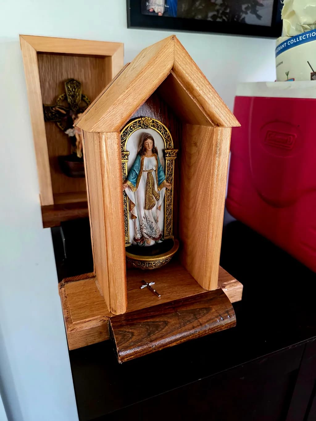 Wooden Shrine with Virgin Mary