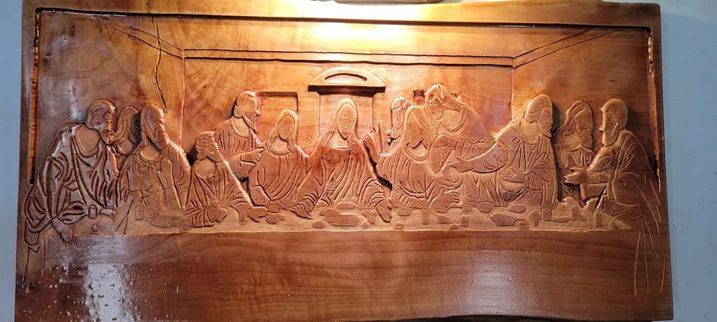 The Last Supper Woodcarving