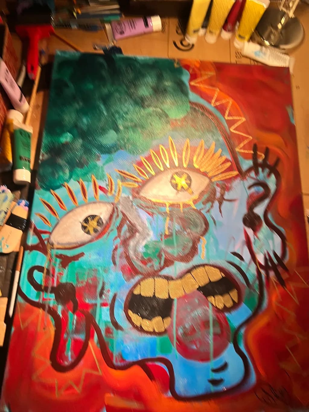 Abstract Face Burst