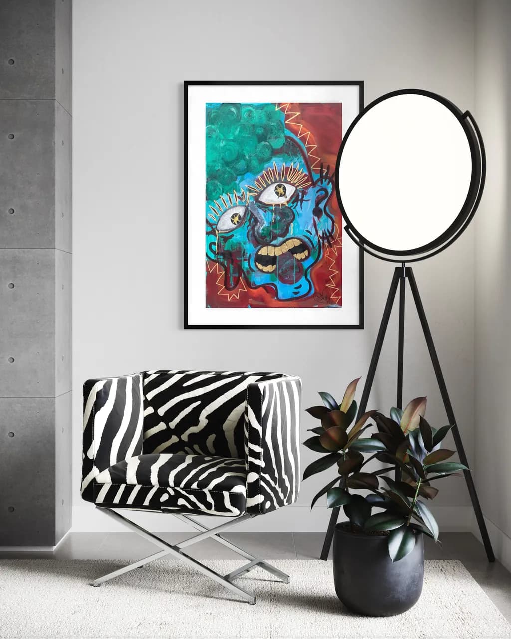Blue Face Portrait