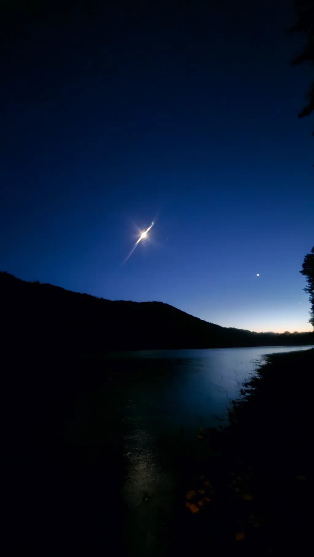 Night Lake Reflection