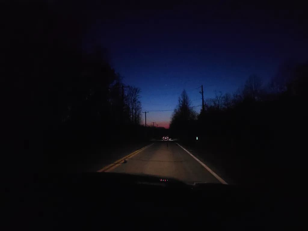 Inbound Road at Dusk