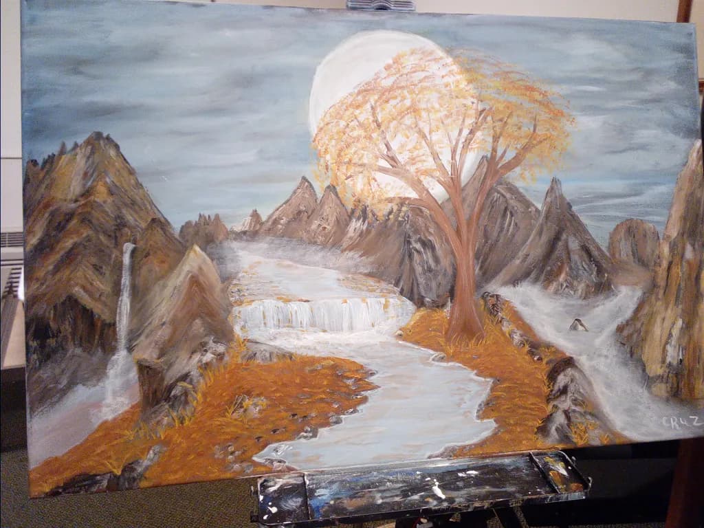 Mountain River Tree