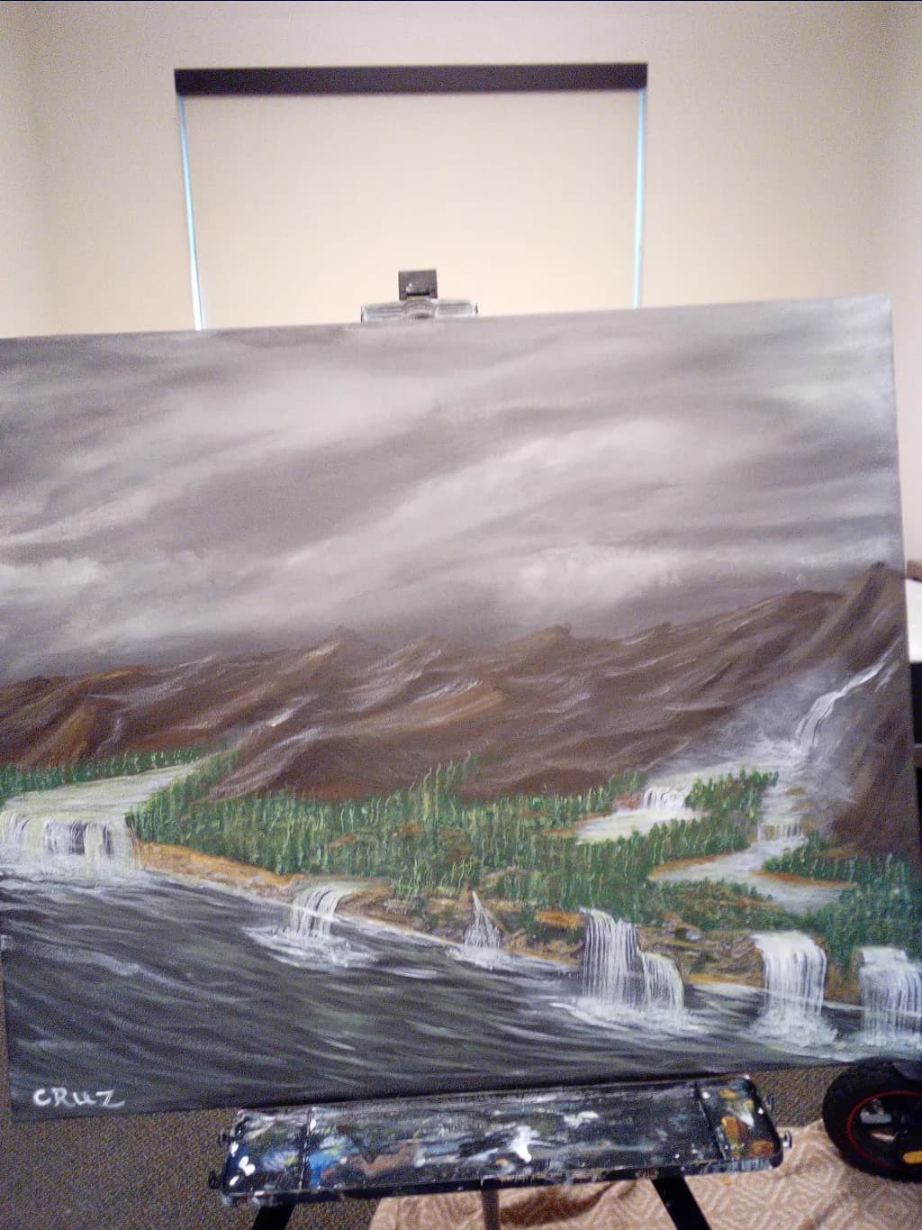 Mountain Waterfalls Cascade