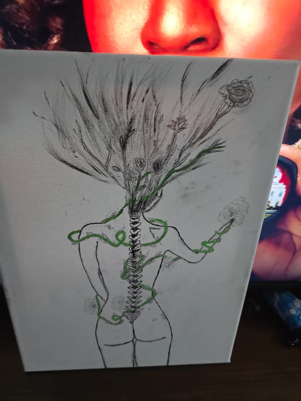 Figure with Vines