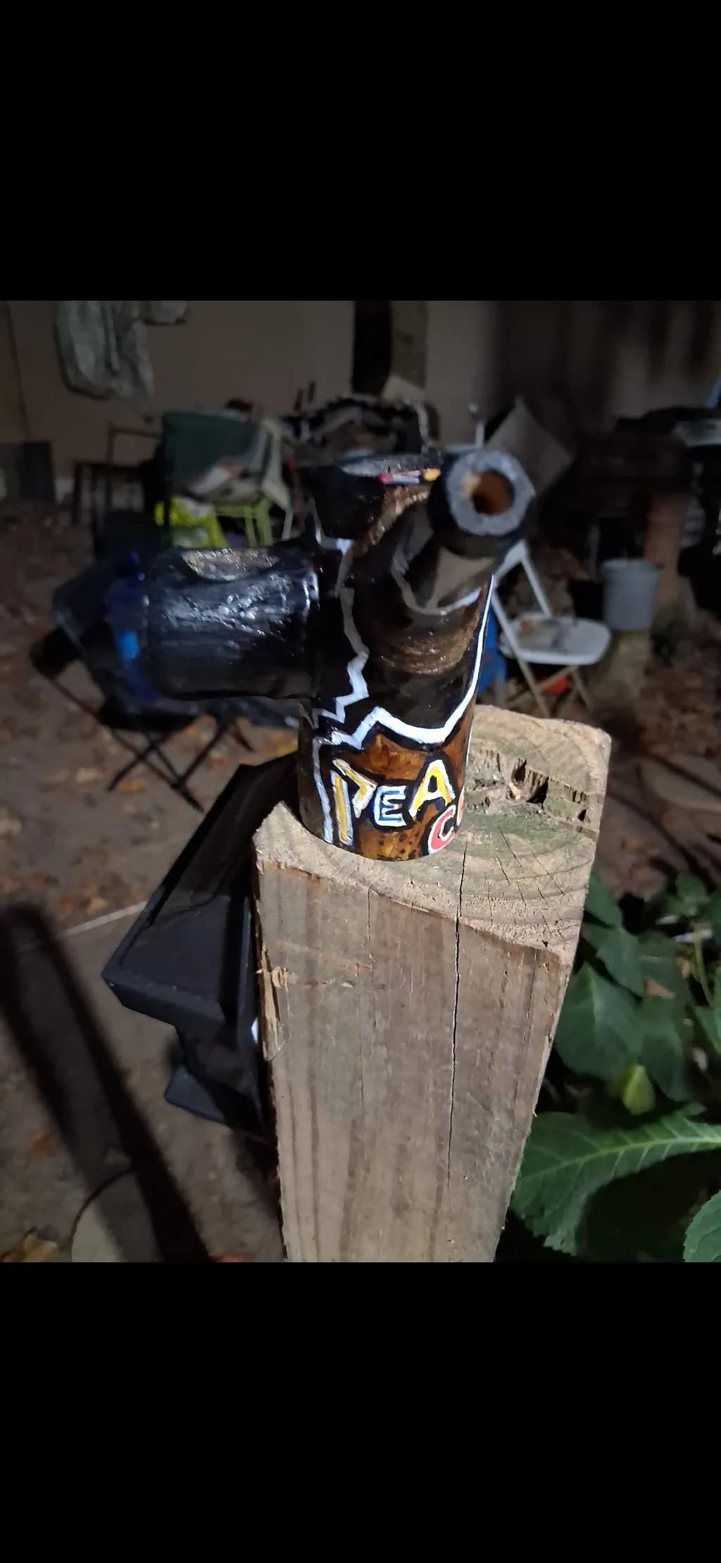 Decorated Pipe Sculpture