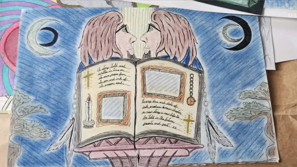 Mirrored Book Reflection