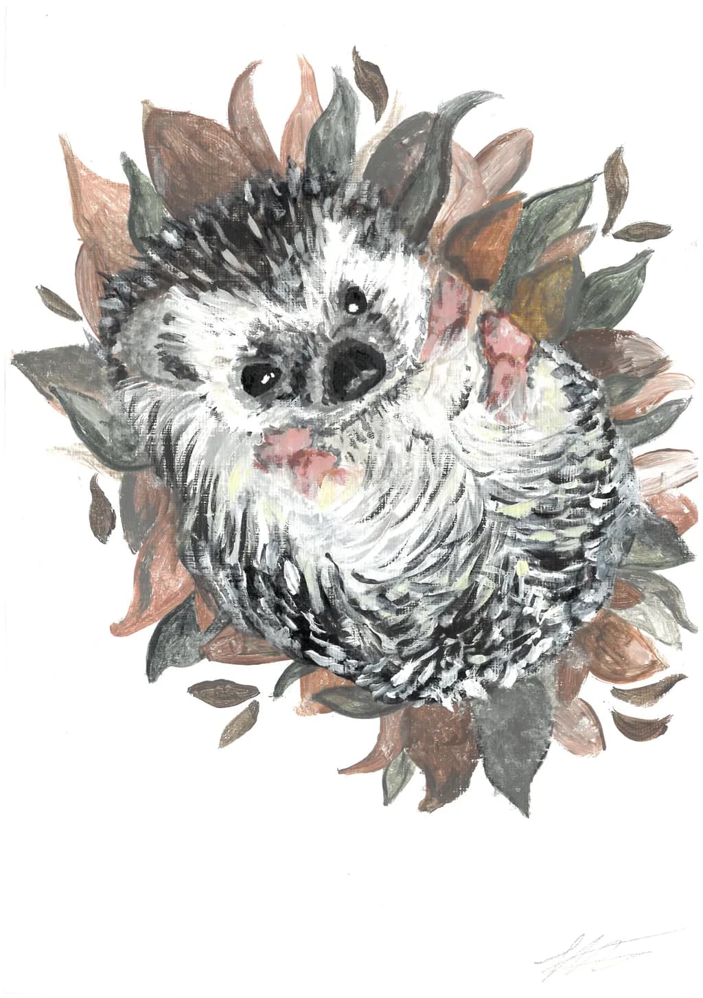 Hedgehog in Leaves