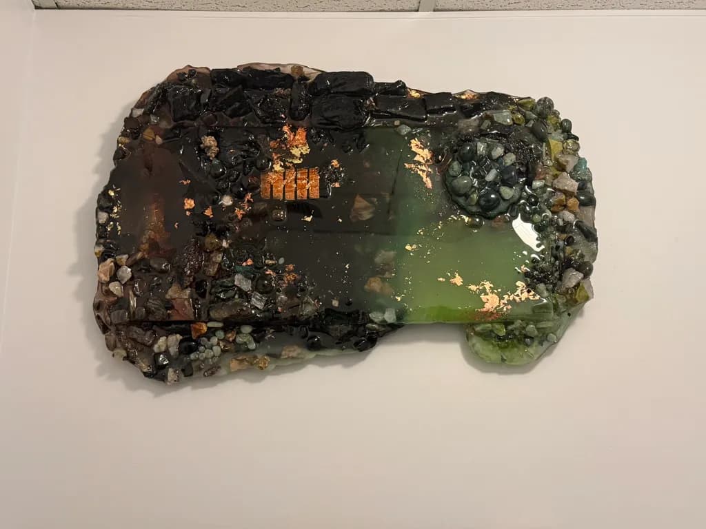 Green and Black Resin Mosaic