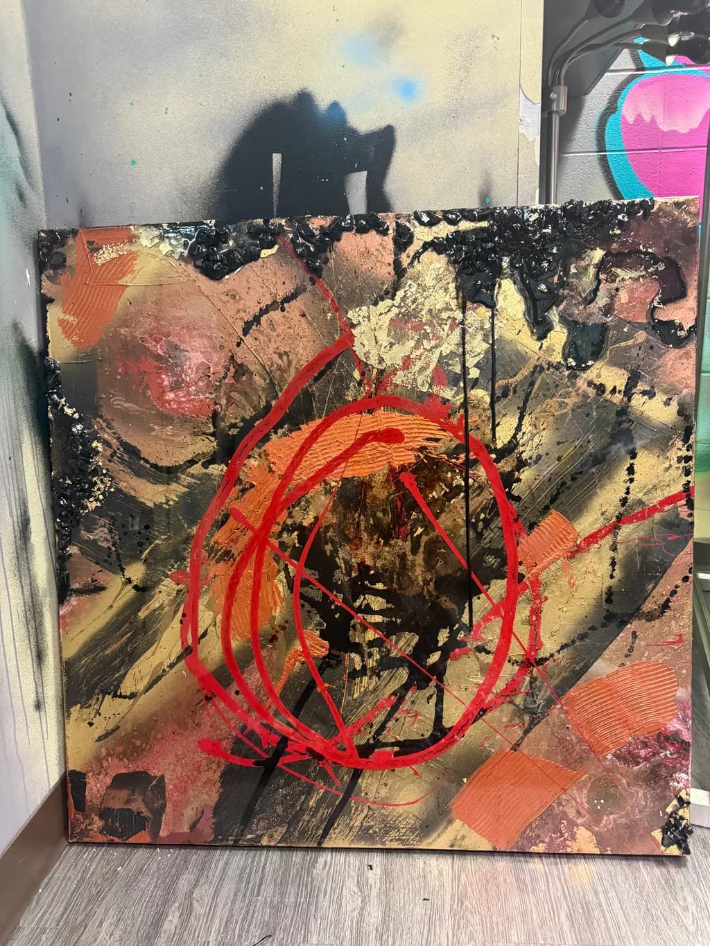 Red Spiral Abstract