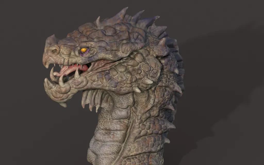 Dragon Head Sculpture