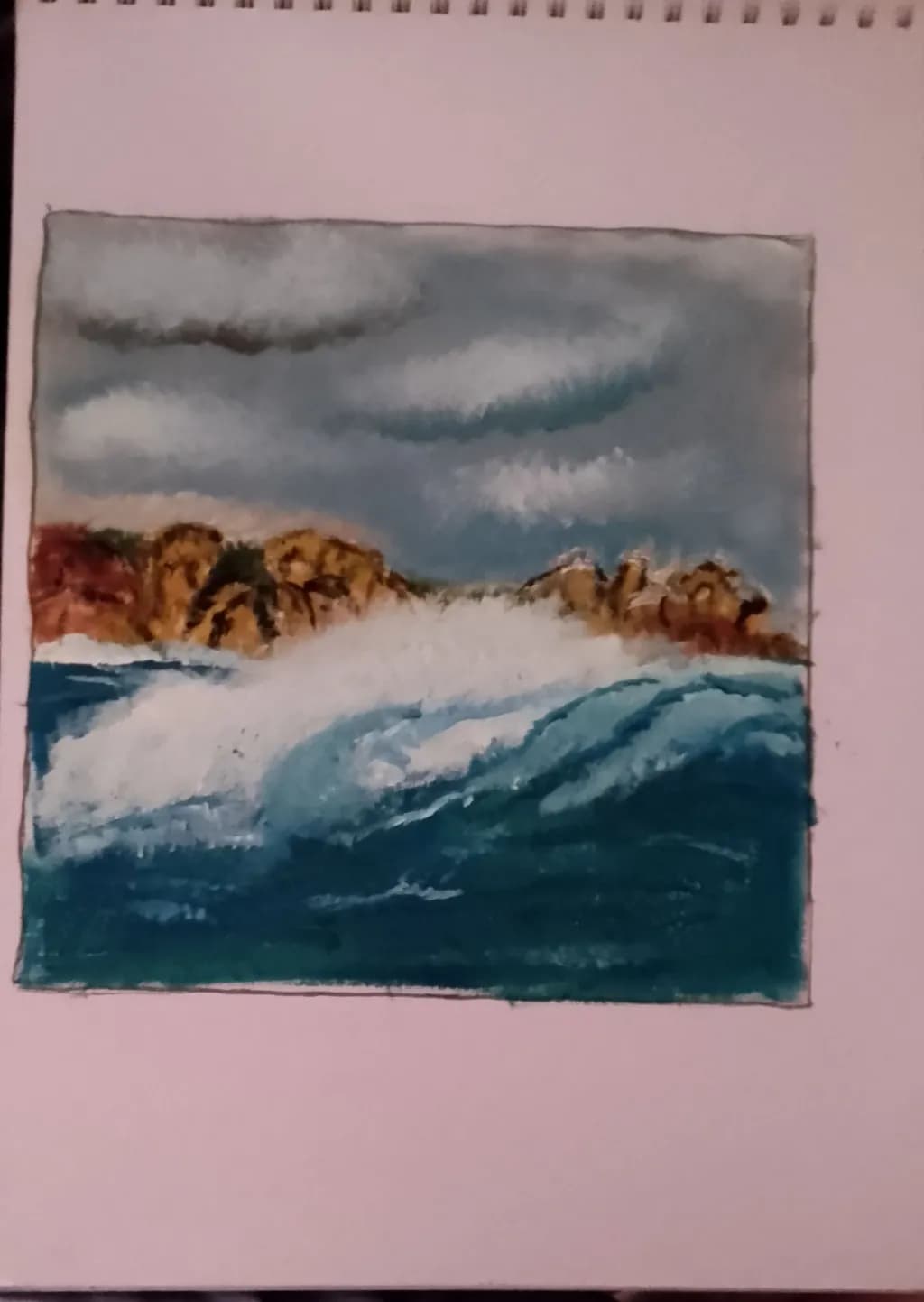 Ocean Wave and Rocky Coast