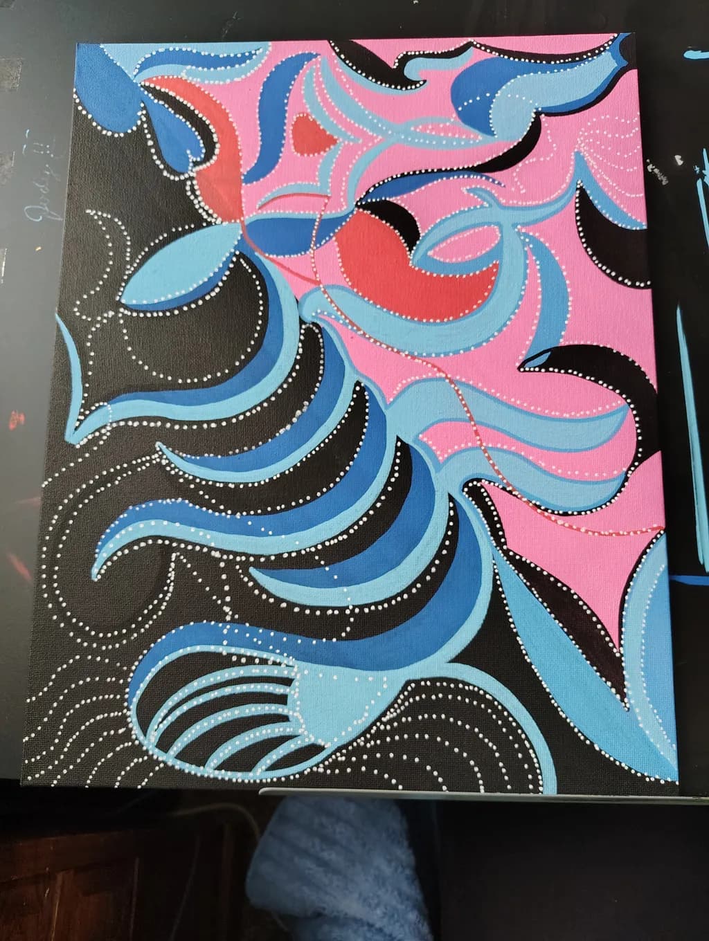 Abstract Waves and Florals