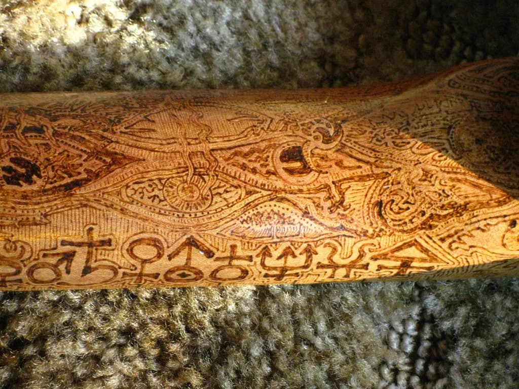 Engraved Wood Detail