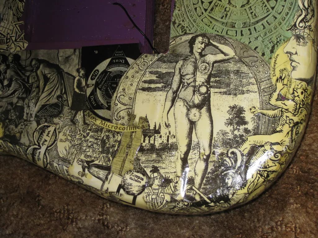 Human Figure and Symbols Collage