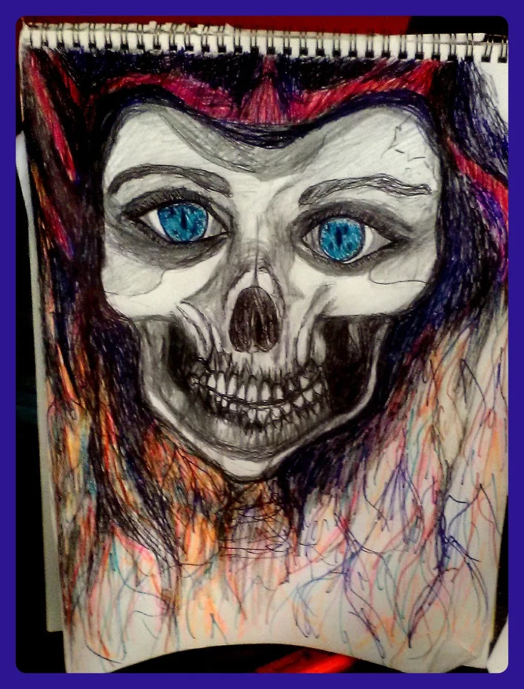 Skull Face Drawing