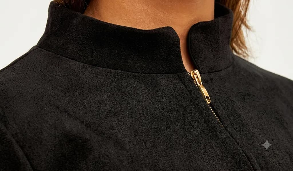 Black Zip Collar