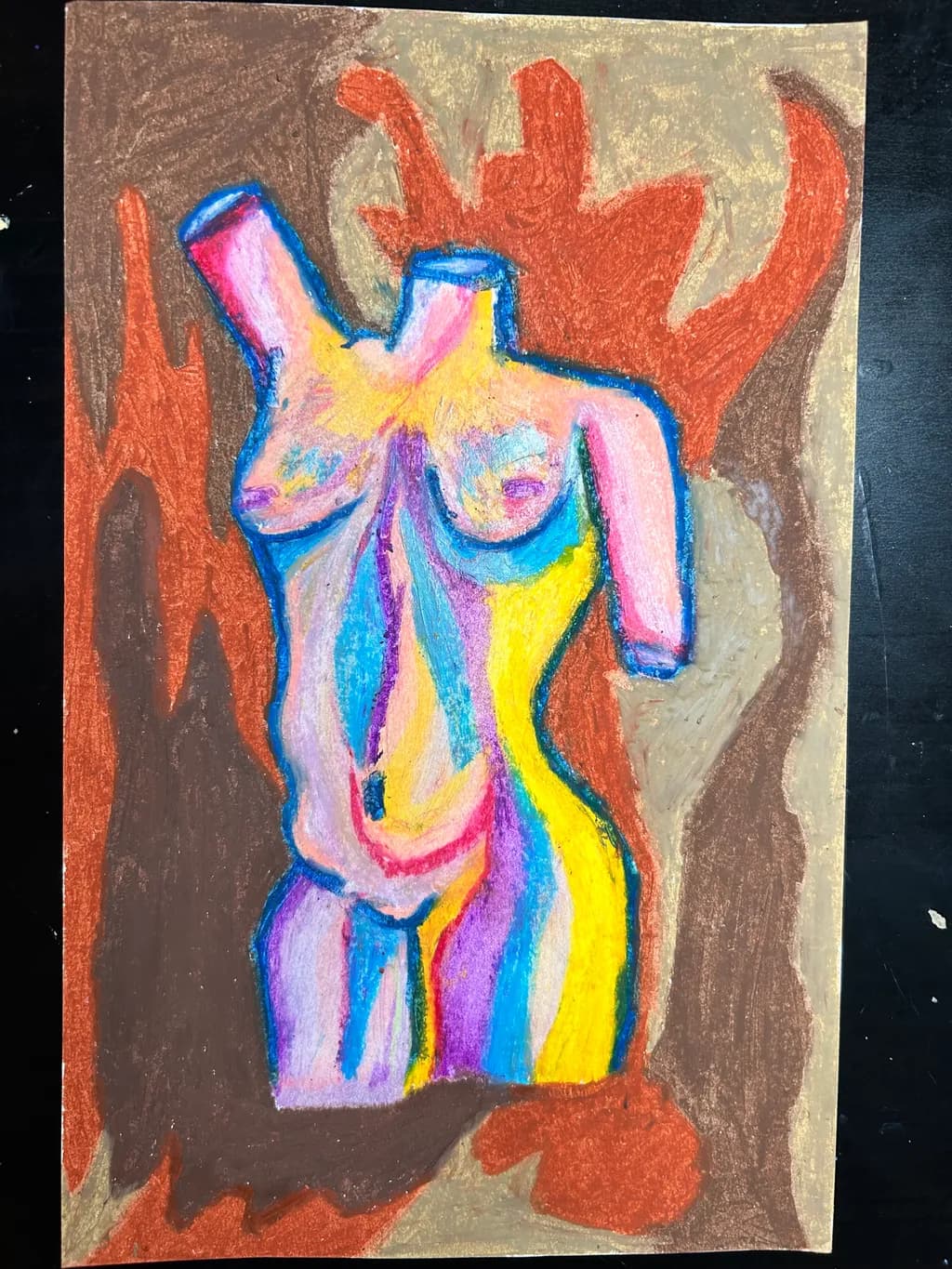 Colorful Torso Silhouette