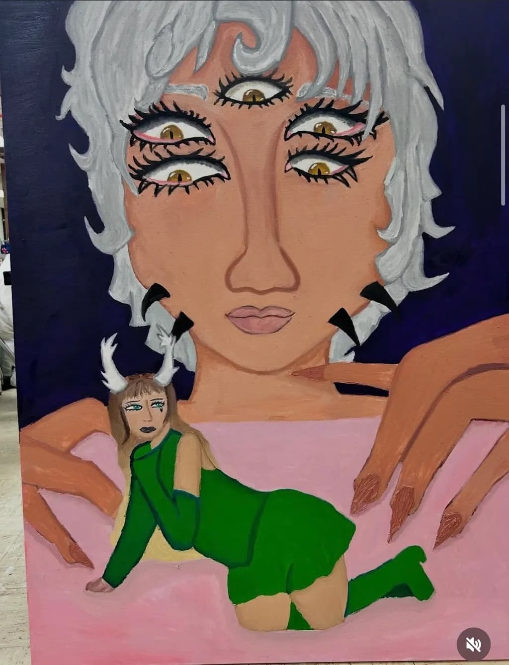 Multiple Eyes, Horned Figure
