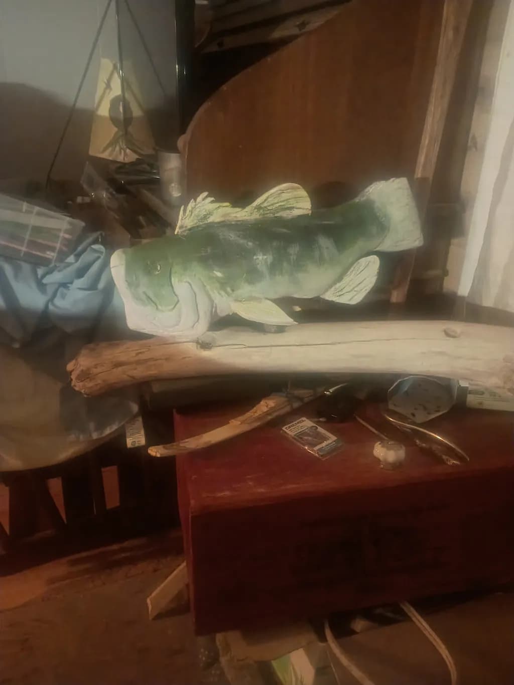 Wooden Fish Sculpture