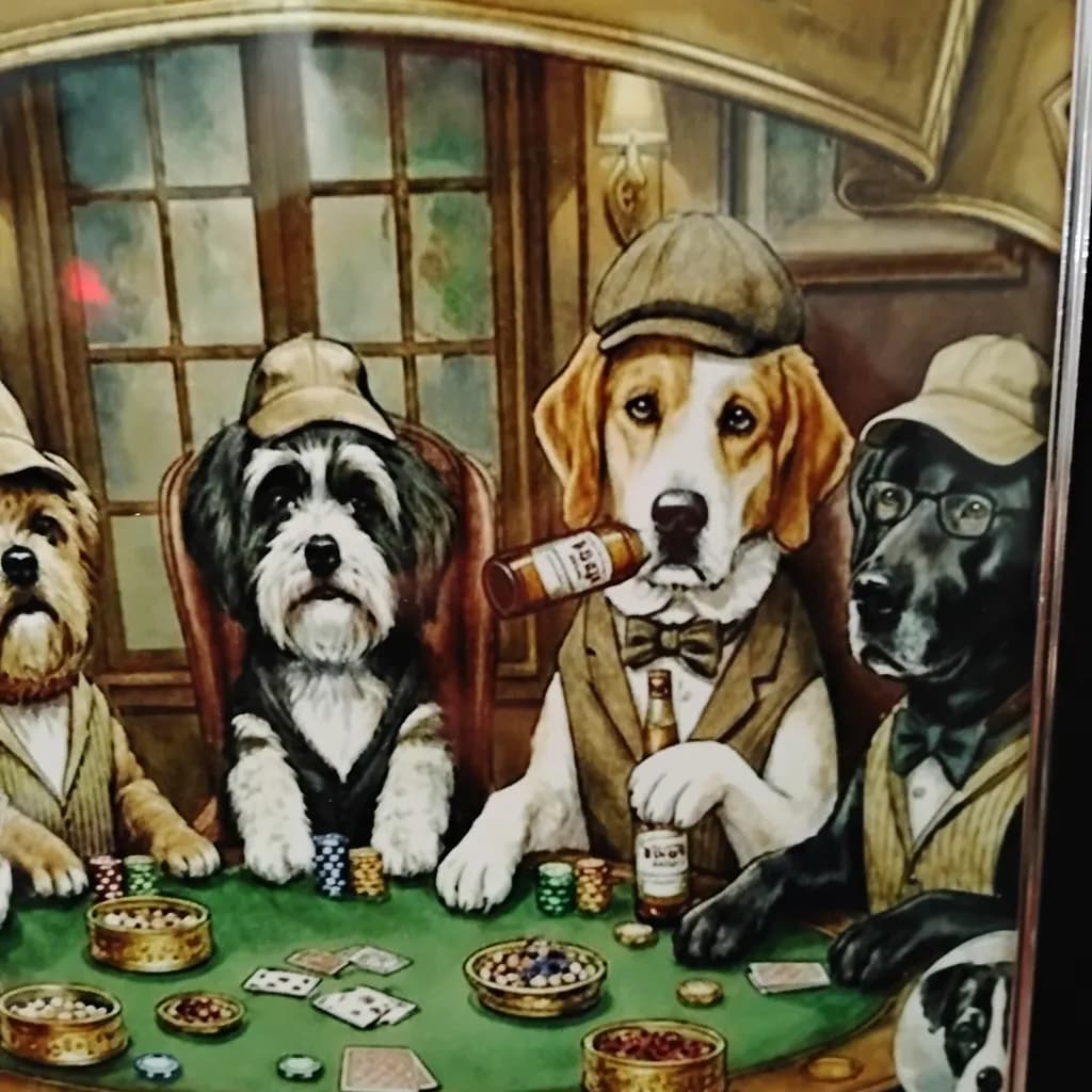Dogs Playing Poker Scene