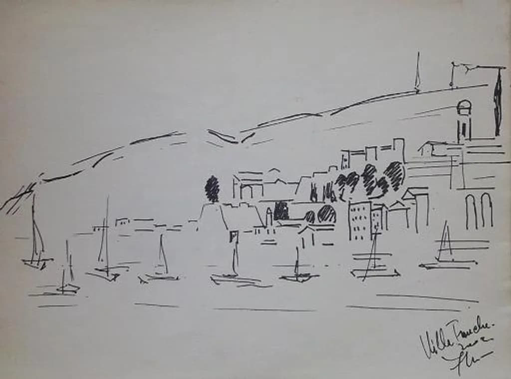 Harbor Boats Sketch