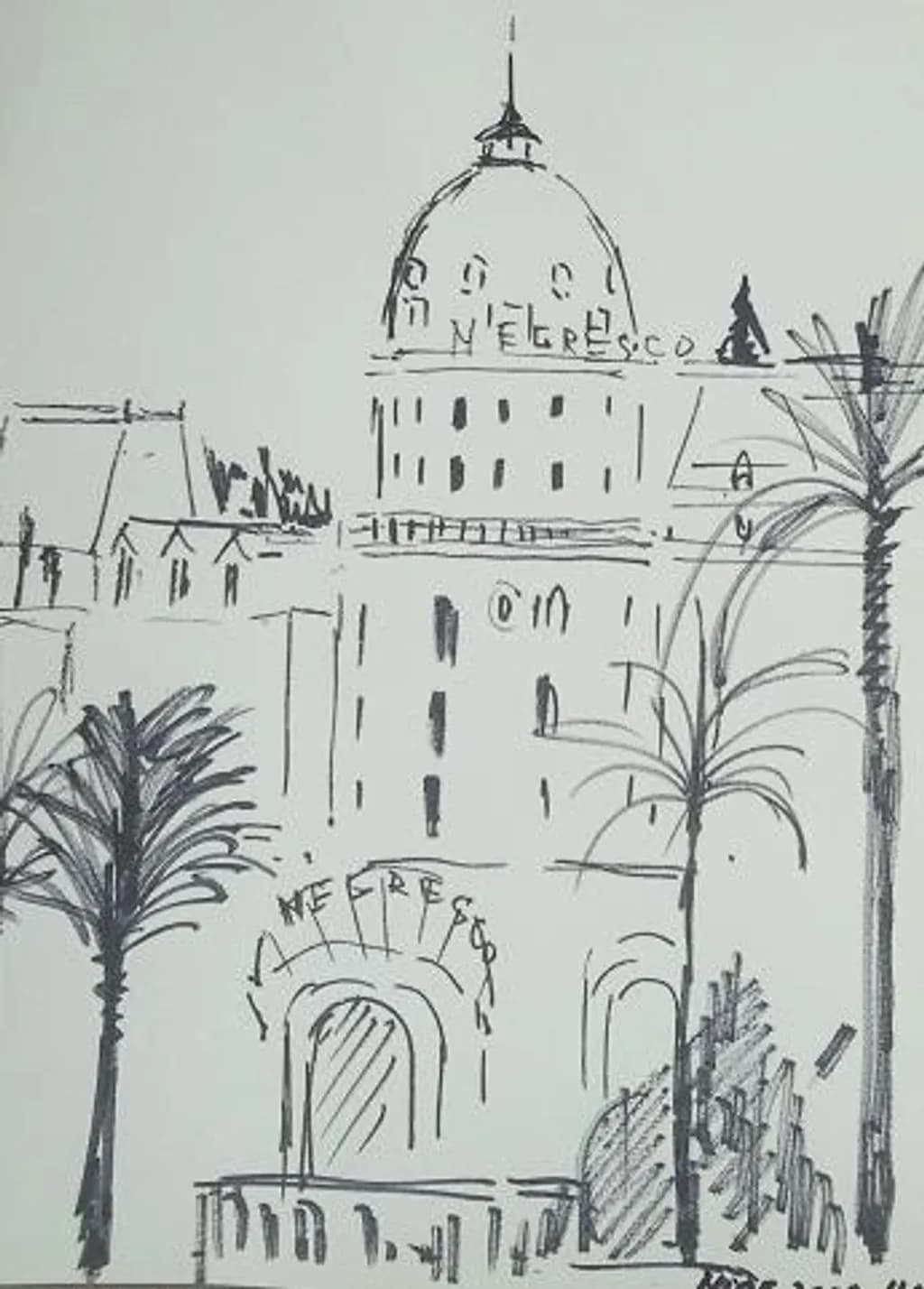 Negresco Palm Sketch