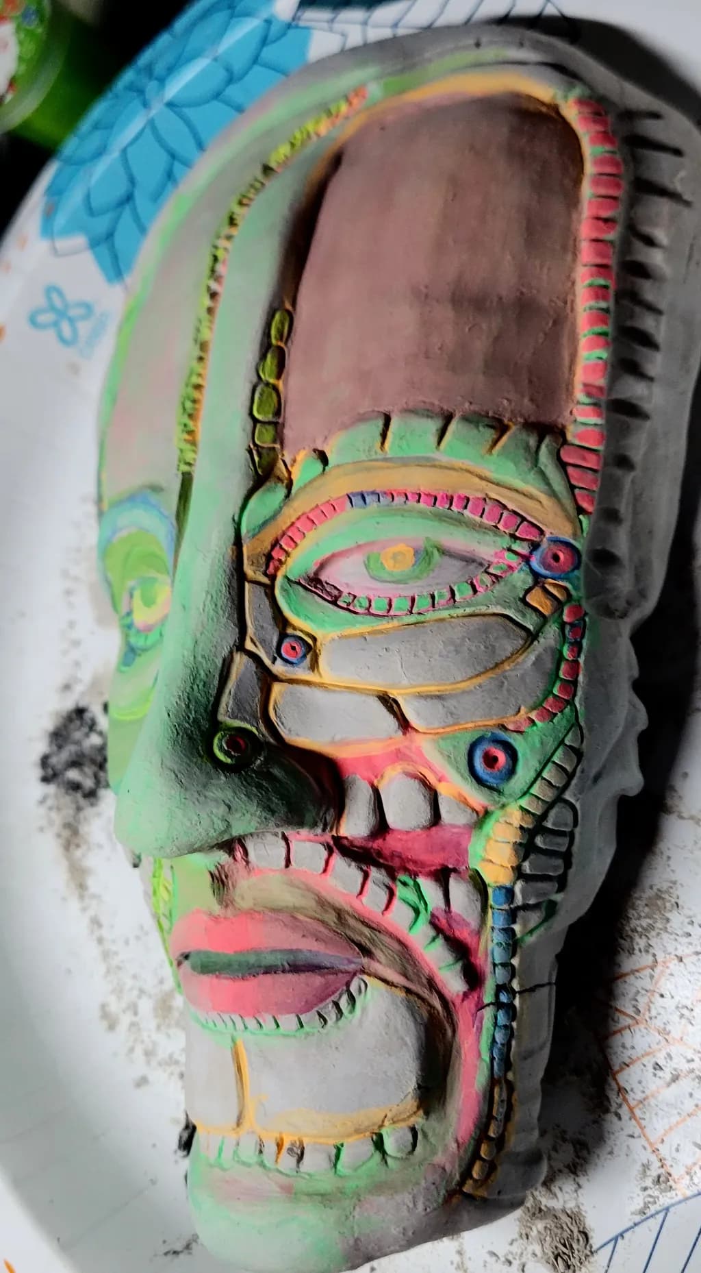 Abstract Mask Sculpture