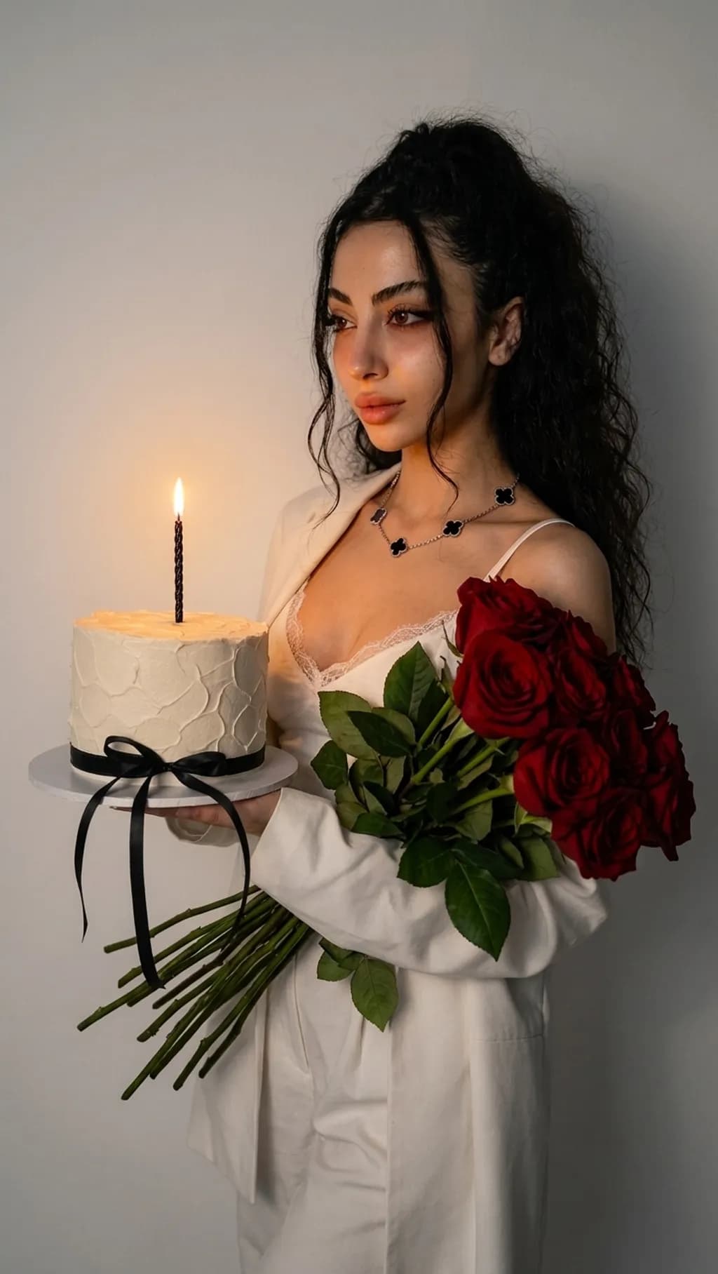 Rose Bouquet and Cake